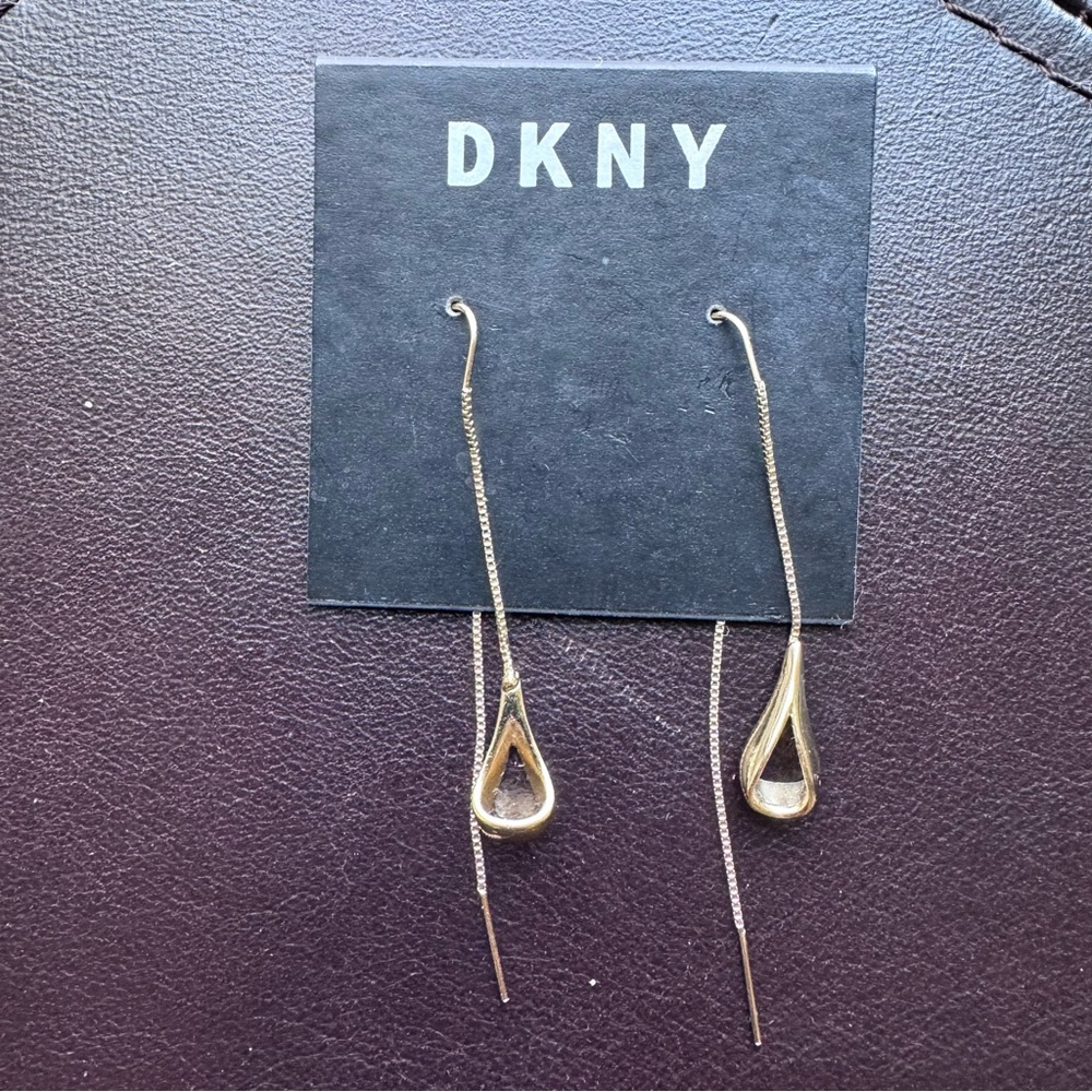 DKNY Gold Drop Earrings